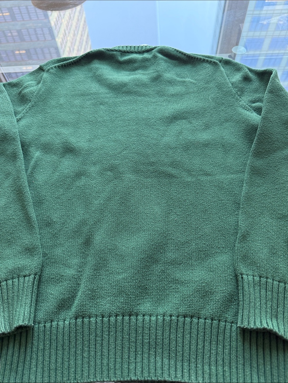 Polo Ralph Lauren English Bulldog Intarsia Knit Green Cotton Boy’s Sweater. XL. - Picture 5 of 6